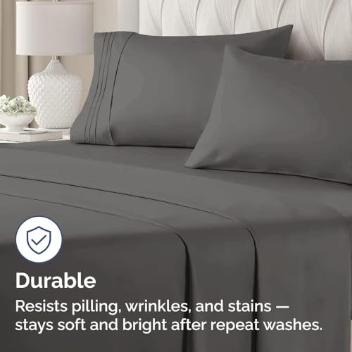 King Standard Pillow Cases Set of 2 - Soft Pillowcase Covers - Charcoal - color: 07 - Charcoal, size: King Standard