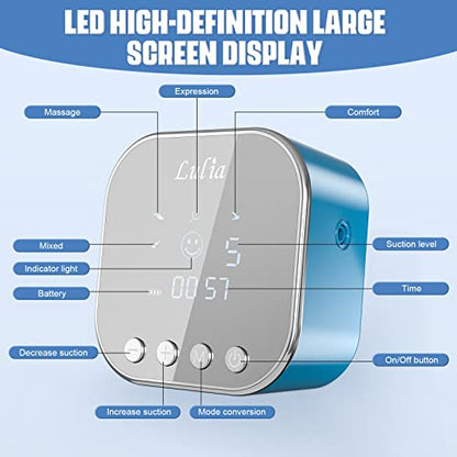 Lulia Double Electric Breast Pump, 4 Modes & 9 Levels Portable Breast Pump - color: Blue