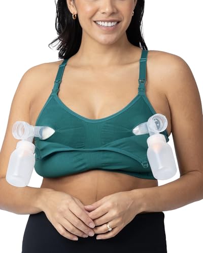 Kindred Bravely Sublime Hands Free Pumping & Nursing Sports Bra - color: Teal, size: Medium