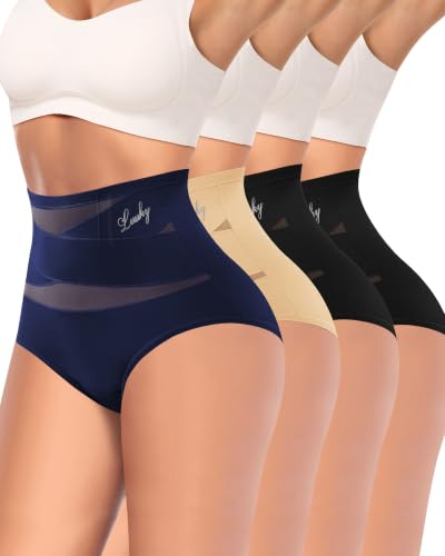 Womens Tummy Control Underwear High Waisted Shapewear 4/5 Pack - color: Multicolor, size: Small