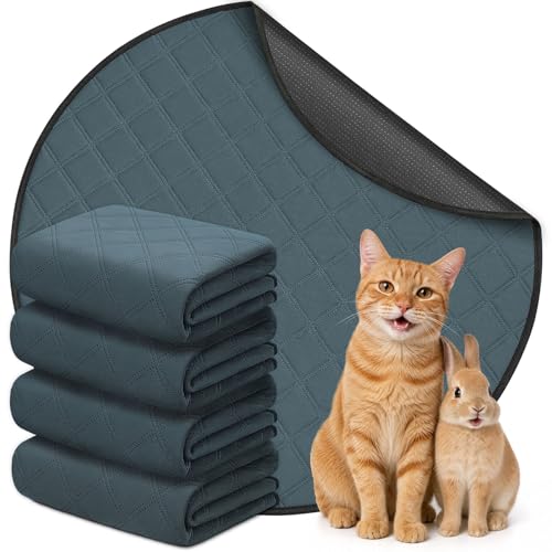 Siedihit Washable Reusable Pet Pee Pads, Absorbent Non-Slip Training Mat - size: Small - 4pack