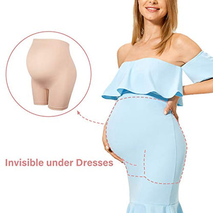 Gratlin Women's Maternity Shapewear Shorts - color: Sun Kissed, size: Large
