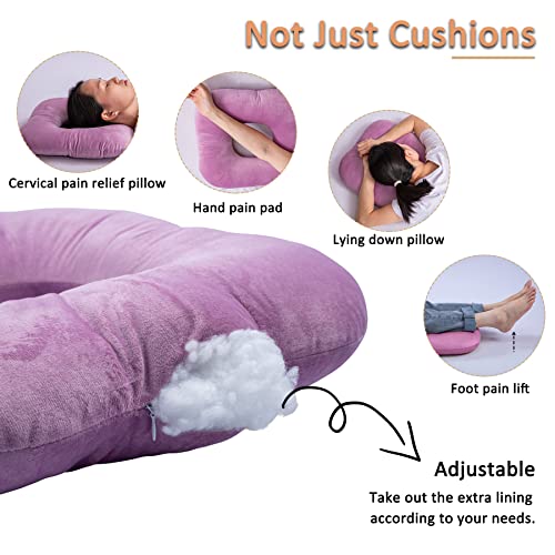 Hshbxd Donut Pillow, Tailbone Cushion for Wheelchair, Office and Travel - color: Pink