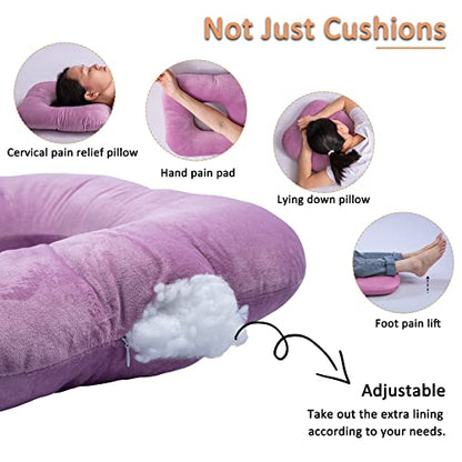 Hshbxd Donut Pillow, Tailbone Cushion for Wheelchair, Office and Travel - color: Pink