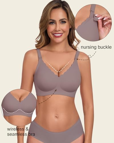 Vinfact Hands Free Pumping Bra Adjustable Breast-Pumps Nursing Bras Comfort Maternity Breast Pump Bra - color: Grey, size: Small