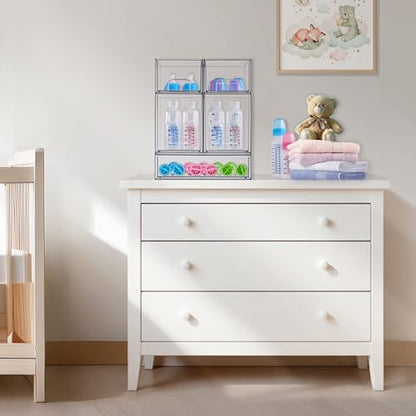 Sorbus Stackable Storage Drawers, Clear Acrylic Pull-Out Organizer (2 Pack) - size: 2 Pack