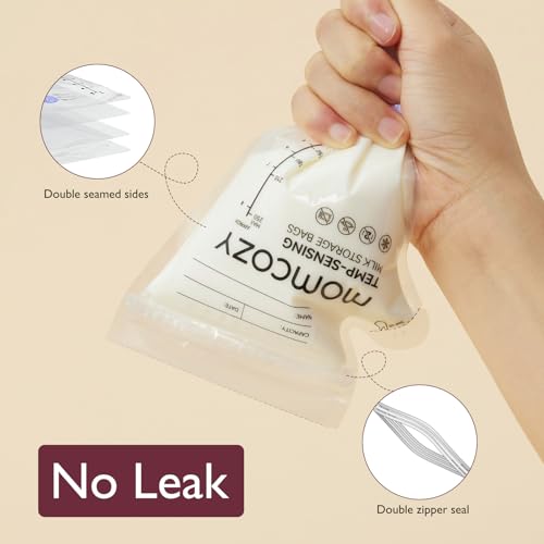 Momcozy 8oz Breastmilk Storage Bags,Temp-Sensing & Pour Spout,120 Count - size: 120PCS