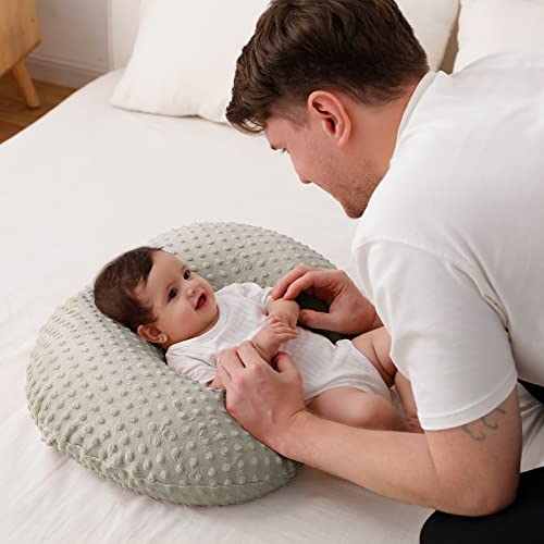 Nursing Pillow and Body Positioner with Premium Slipcover - color: Tidal Foam