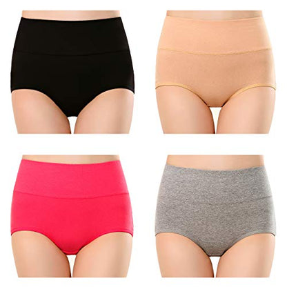 Womens High Waist Cotton Panties C Section Recovery Postpartum Soft Stretchy Full Coverage Underwear(5 Pack) - size: Medium