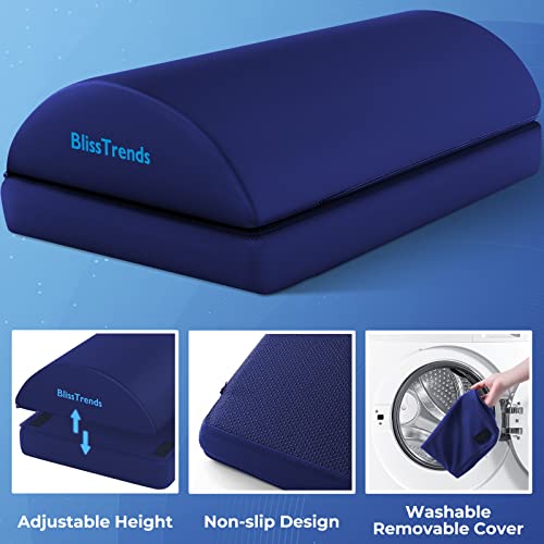 BlissTrends Foot Rest Under Desk, Foot Stool with 2 Adjustable Heights - color: Blue, size: XX-Large