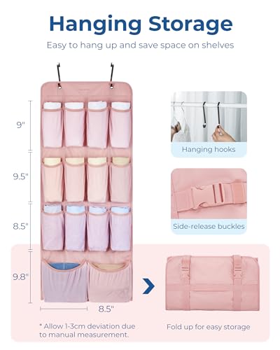 BAGSMART Hanging Compression Packing Cubes 6 Set Cruise Travel Essentials - color: Dark Grey