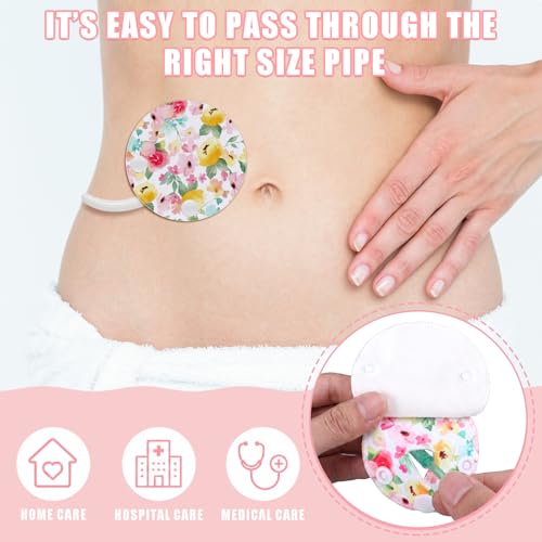 Breling 18 Pack G Tube Button Covers for Kids, Gtube Pads, Summer