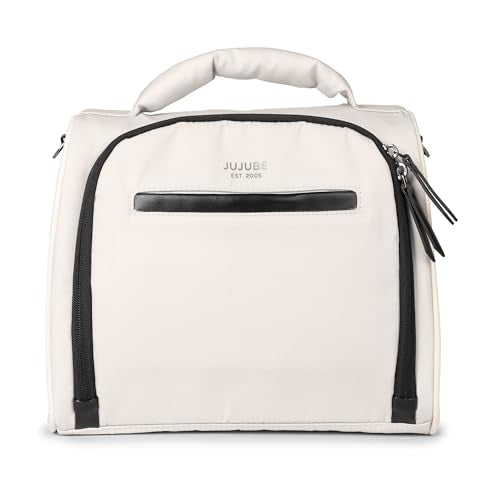 JuJuBe Insulated Bottle Bag, 3-Bottle Breastmilk Cooler with Shoulder Strap - color: Cloud