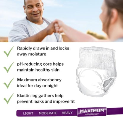 McKesson Ultimate Adult Incontinence Underwear, XL, Maximum, 68 in, 14 ct - size: X-Large (14 Count)