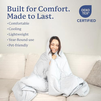 Plufl Breeze Blanket Cooling Comforter, Twin, 50" x 80", Cool Gray Bedding - size: Twin (50"x80")