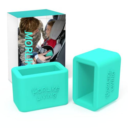 Morlike Silicone Buckle Holder Booster - Fits Most, Not All (Light Blue, 2 Pack) - color: Light Blue, 2 Pack