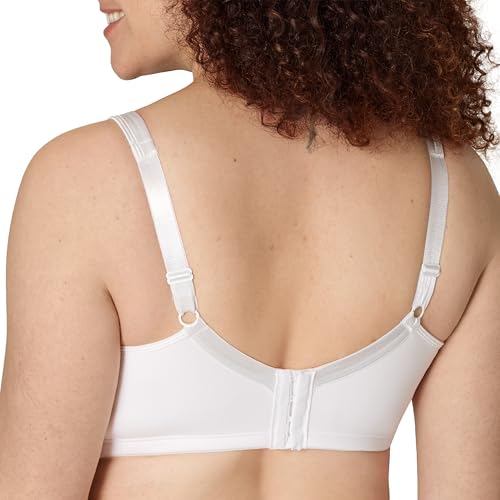 Playtex Women's Wireless Bra, 18 Hour Plus-Size T-Shirt Bras Available, Smoothing, Full Coverage, 4803, Single or 2-Pack - color: White, size: 48DDD