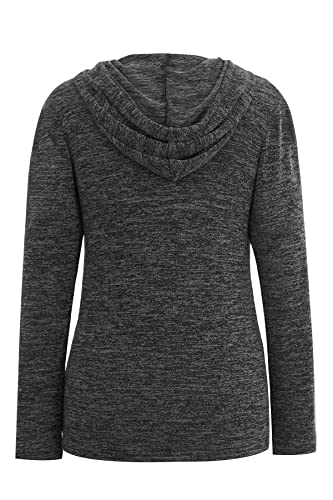 Smallshow Women's Nursing Tops Long Sleeve Breastfeeding Hoodie - color: Grey Black, size: X-Large