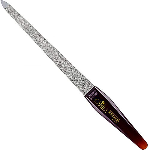 CS19 Sapphire Metal Nail File for Natural Nails Fingernail and Toenail Care, 8" Double Sided Coarse and Fine for Manicure and Pedicure - size: 8 Inch (Pack of 1)