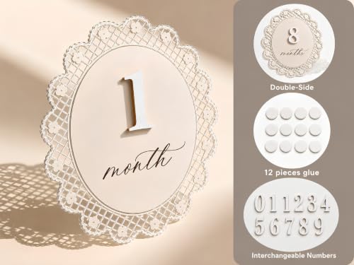 Baby Girl Monthly Milestone Sign Double-Sided (M09) - color: M09