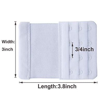 SAMGU Women's Bra Extenders 2 Hook/3 Hook/4 Hook/5 Hook/6 Hook Soft Stretchy - color: 2 Hook 1/2" & 3 Hook 3/4" & 4 Hook 3/4"