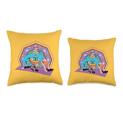 Yoga meditations Newborn Contrology Pregnancy Pilates Throw Pillow - size: 18x18