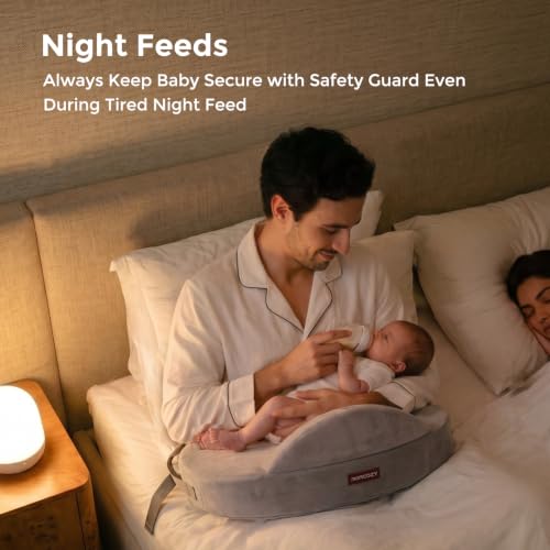 Momcozy Cozylite Nursing Pillow for Breastfeeding - Supportive Memory Foam - color: Cozylite -Grey
