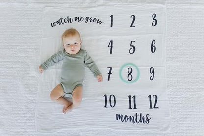 Kate & Milo Monthly Baby Milestone Blanket - color: Milestone Blanket