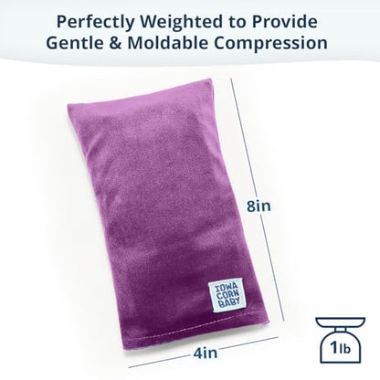 Mini Microwave Heating Pad and Cold Pack, Cold Hands, Neck and Wrists 4x8in - color: Purple Plum