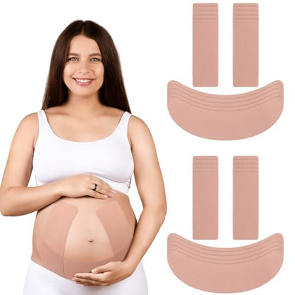 Geiserailie 10 Sets Pregnancy Belly Band Tape Hypoallergenic Pre Cut