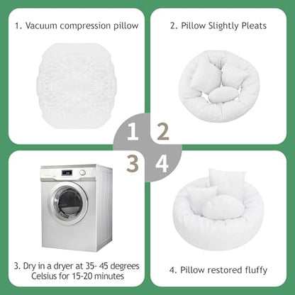 White Newborn Posing Pillow Set Donut Photo Props for 0-3 Months