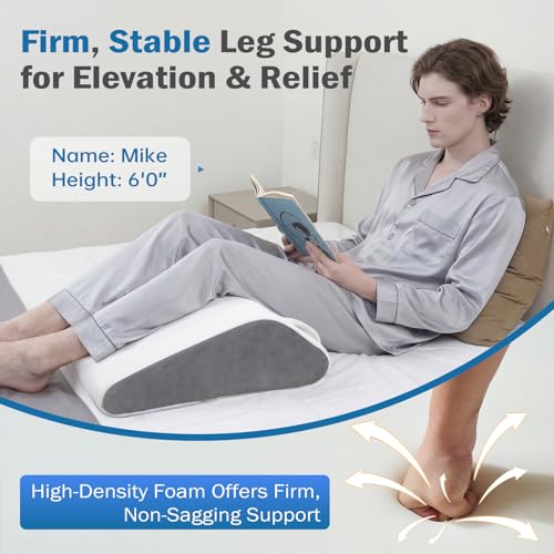 Vekkia Knee Wedge Pillow for Back Sleeping, 7" Leg Pillow with Dual Handles - size: Knee Wedge Pillow-1PCS
