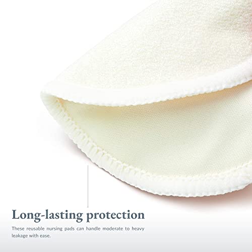 Ameda Organic Washable Nursing Pads | Reusable Breast Pads | 4 Count - size: 4 Count