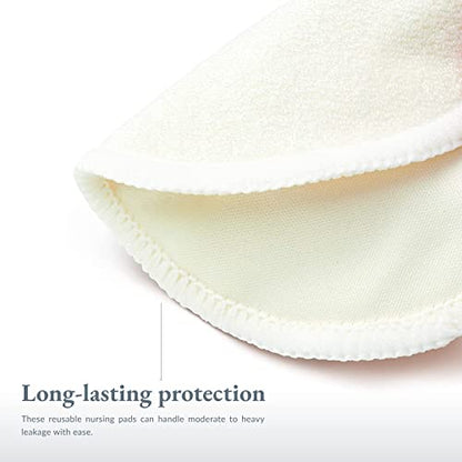 Ameda Organic Washable Nursing Pads | Reusable Breast Pads | 4 Count - size: 4 Count