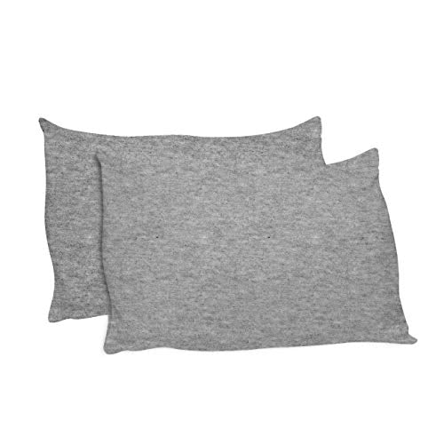 Betty Dain Stretch Jersey Universal Pillowcases, 2 Pack, Heather Gray - color: Heather Gray