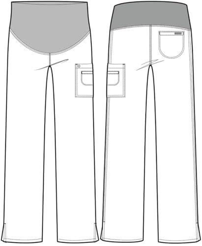 Med Couture Touch Maternity Scrub Pant Straight Leg with 3 Pockets - color: Navy, size: Large