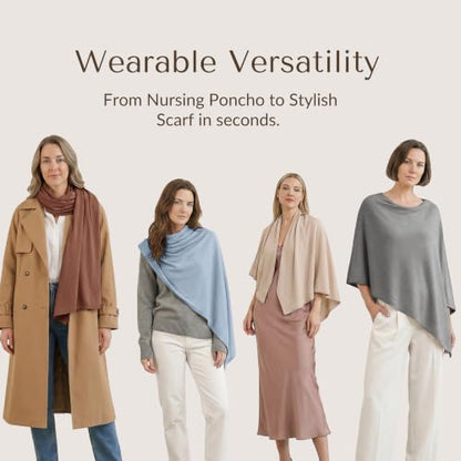 Konssy Rayon Made from Bamboo Nursing Cover for Breastfeeding - color: Grey