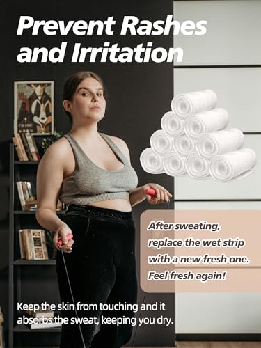 Cotton Bra Liners, 3-Layer Rectangle Under Breast Sweat Pads for Women, Bra Sweat Liners, Reusable, Washable - size: Small-6Pcs
