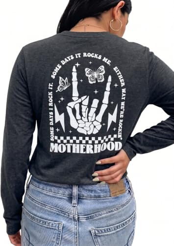 Womens Nursing Breastfeeding Shirt Long Sleeve Hidden Zipper Postpartum Top - color: B-grey, size: Medium