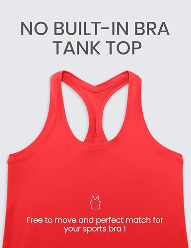 CRZ YOGA Butterluxe Racerback Tank Waist Length - color: Deep Red, size: Medium