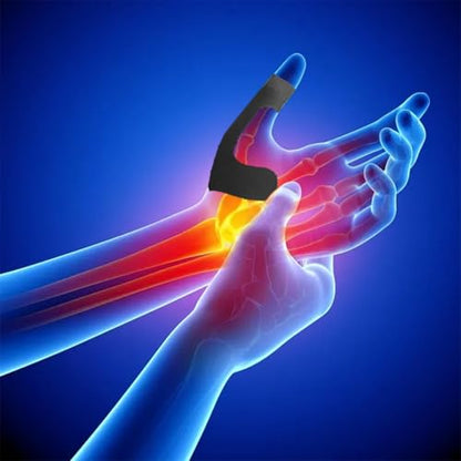 Precut Kinesiology Tape for Thumb, Left Hand, 40 Pcs, Black - color: Black, size: Left Hand