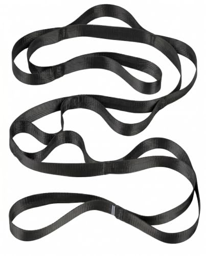 Acozycoo Stretching Strap with Loops for Physical Therapy,Knee,Calf,Back - color: Black, size: Length: 75 Inch, Width: 1 Inch