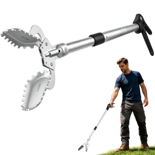 Heavy Duty Reacher Grabber Pickup Tool,38inch Short Fireplace Fits Grabber Reacher Tool Aluminum Alloy Trash Picker Wide Jaws Hollow Wood Grabber Tool Log BBQ Tongs with Study Durable Handle