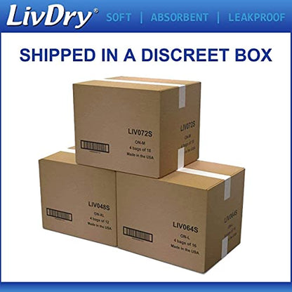 LivDry Adult Incontinence Underwear, Extra Absorbency with Overnight Comfort Bundle - Medium, Bag