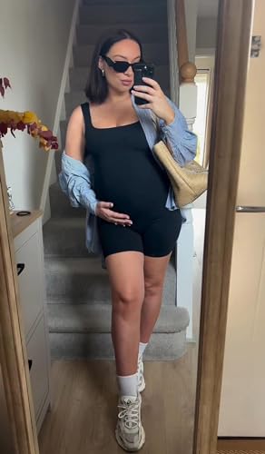 MOMANDA Maternity Jumpsuit Shorts - color: Black, size: X-Large