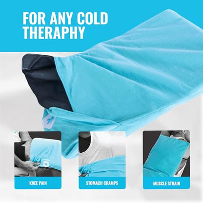 ICEWRAPS Fabric Cover for 12 x 21 Clay Pack, Reusable Ice Pack Cover - Blue - size: 12"x21", style: Fabric Cover Only