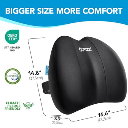 QUTOOL Patented Lumbar Support for Office Chair Pressure Relief
