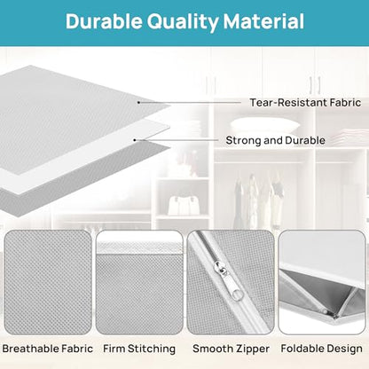 Vtopmart 18 Pack Baby Clothes Organizer, Foldable Fabric Drawer Bins - color: Grey