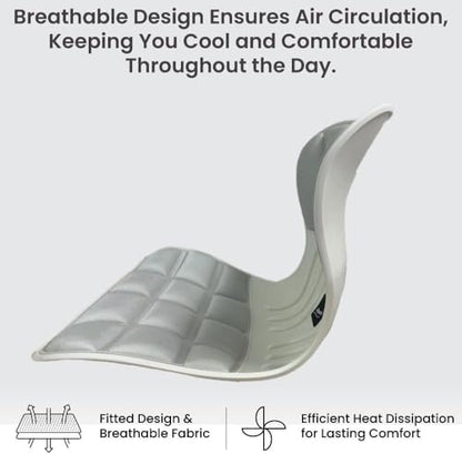 Lumbar Support Cushion – Silver, Large, Office, Chairs & Car Seats - color: Silver, size: Large