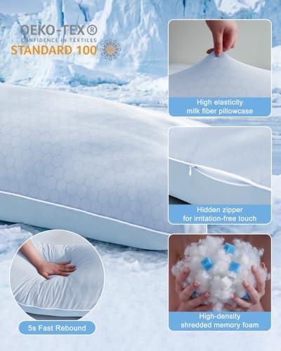 YZ HOME Cooling Body Pillow for Adults,Cold Touch Fabric(Bule,20"x54") - color: Blue